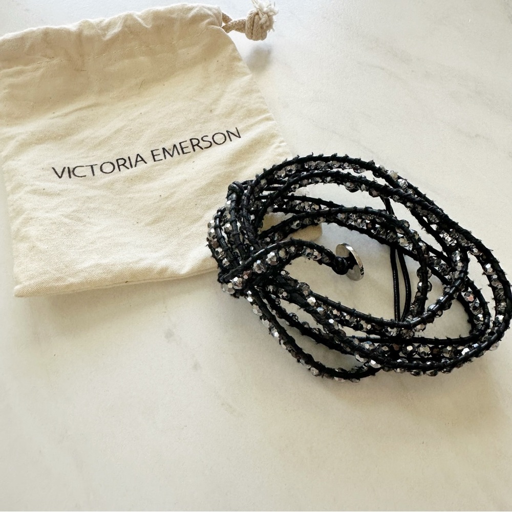 Victoria Emerson Wrap Bracelet Graphite Black